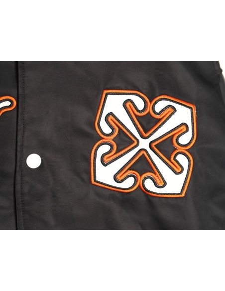 Off-White Golf Capsule Arrow Logo Baseball Jacket,Off White