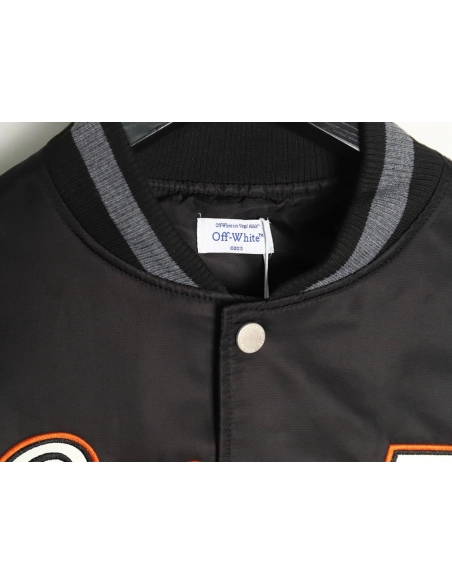 Off-White Golf Capsule Arrow Logo Baseball Jacket,Off White