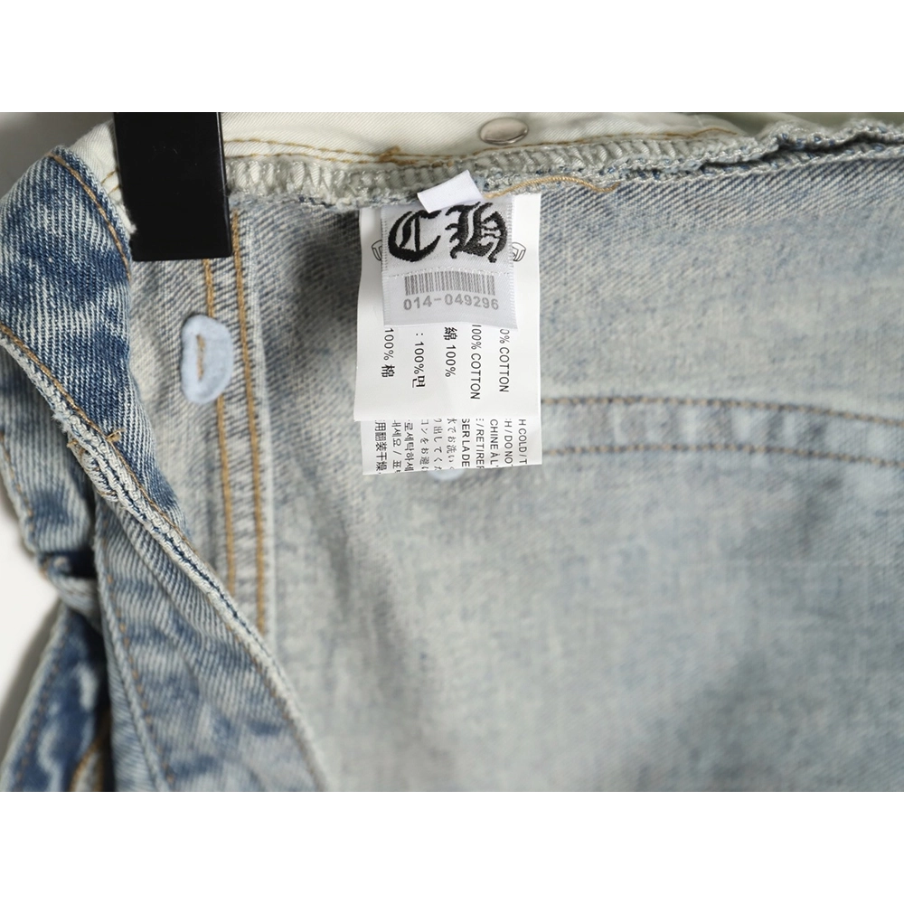 Chrome Hearts Flared Destroyed Leather Jeans,Chrome Hearts