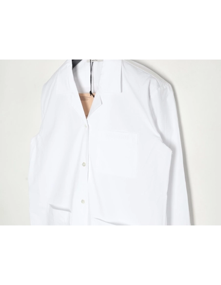 Miu Miu poplin pocket lapel long sleeve shirt,Miu Miu