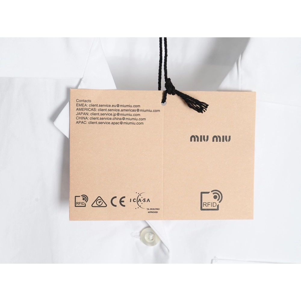 Miu Miu poplin pocket lapel long sleeve shirt,Miu Miu