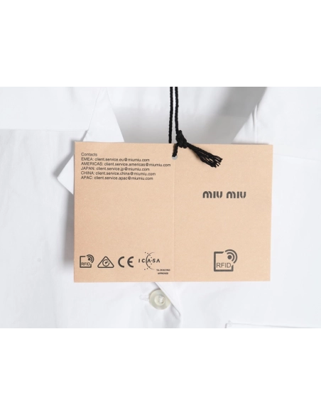 Miu Miu poplin pocket lapel long sleeve shirt,Miu Miu