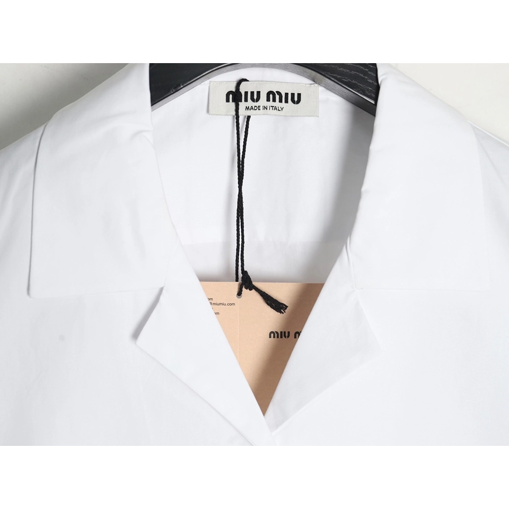 Miu Miu poplin pocket lapel long sleeve shirt,Miu Miu