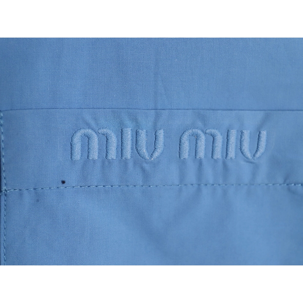 Miu Miu poplin pocket lapel long sleeve shirt TSK1,Miu Miu