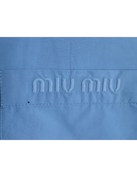 Miu Miu poplin pocket lapel long sleeve shirt TSK1,Miu Miu