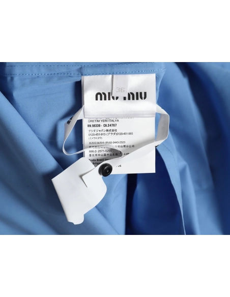 Miu Miu poplin pocket lapel long sleeve shirt TSK1,Miu Miu