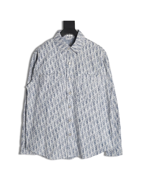 Dior classic all over print monogram denim shirt jacket,Dior