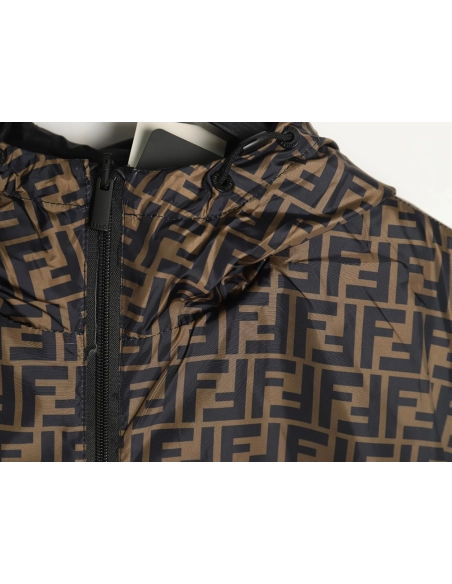 Fendi monogram FF full print double-sided windbreaker zipper jacket,Fendi