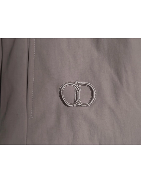 Dior patchwork letter embroidery hooded trench coat,Dior