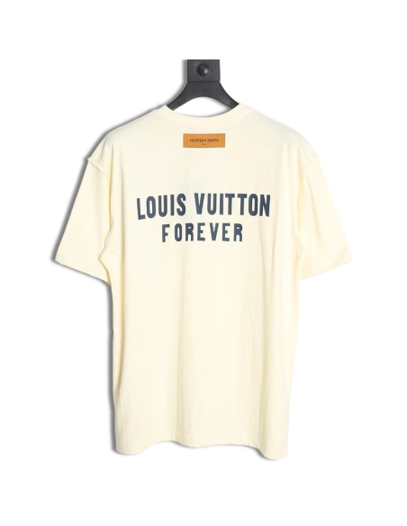 Louis Vuitton fake pocket letter printed short sleeves,Louis Vuitton