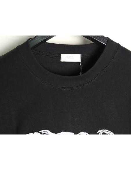 Dior lettering embroidered short sleeve T-shirt,Dior