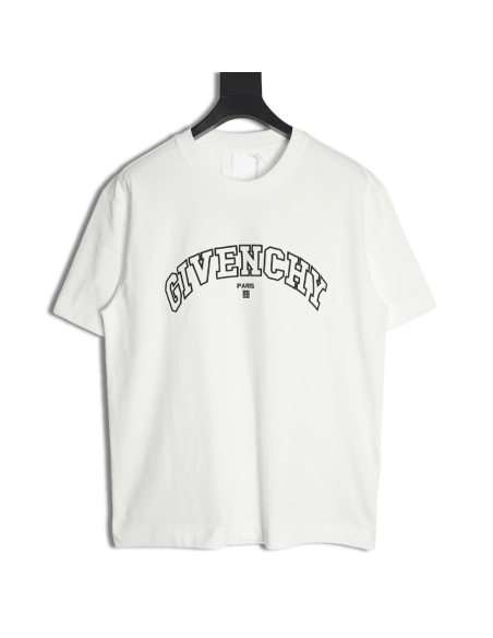 Givenchy hollow arc letter embroidered short-sleeved T-shirt,Givenchy