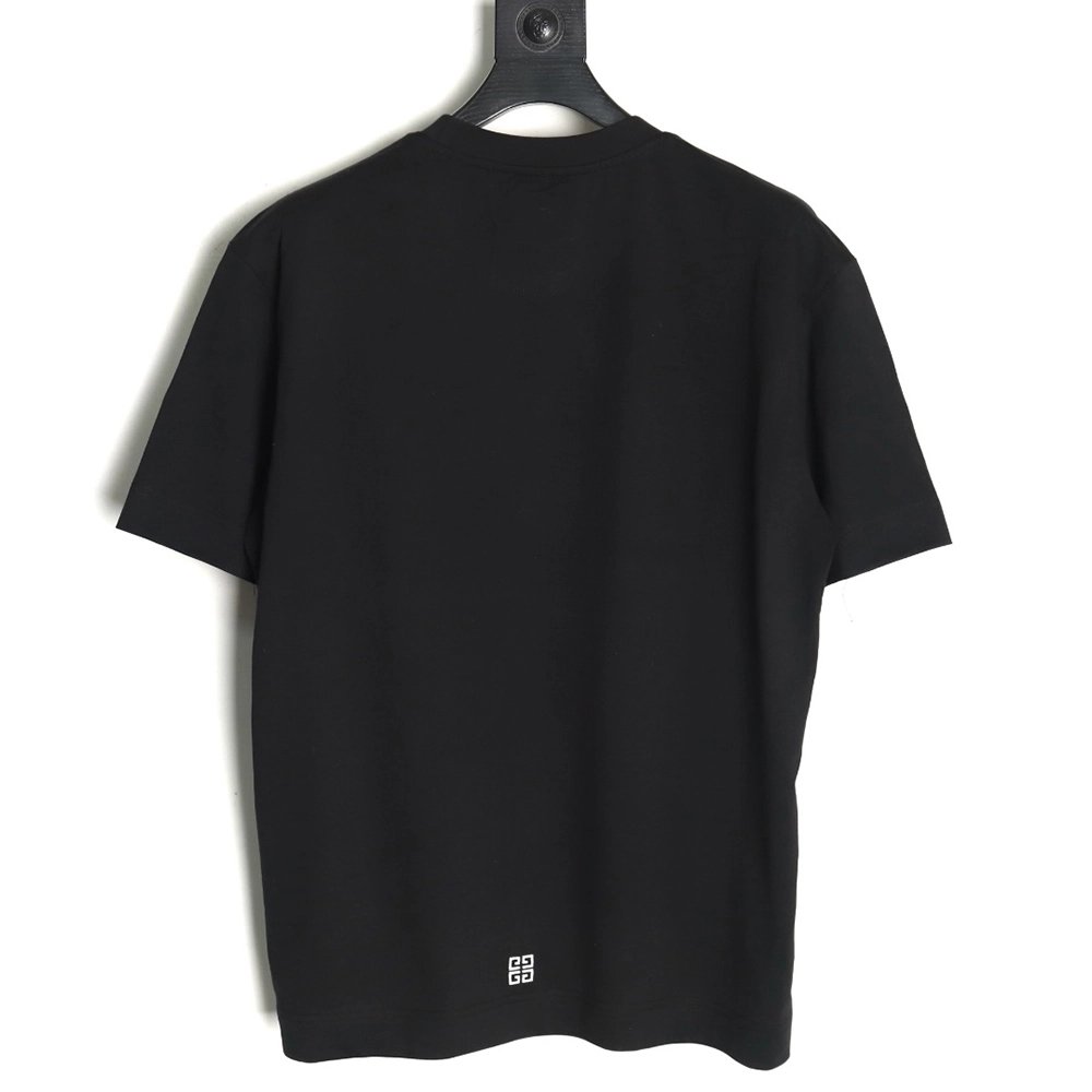 Givenchy hollow arc letter embroidered short-sleeved T-shirt TSK1,Givenchy
