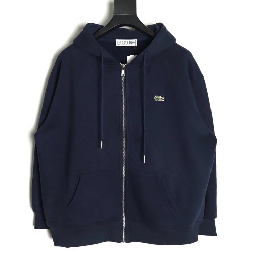 Lacoste crocodile embroidered logo fleece zip-up jacket TSK4,Lacoste