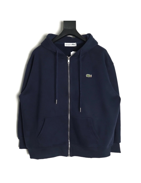 Lacoste crocodile embroidered logo fleece zip-up jacket TSK4,Lacoste