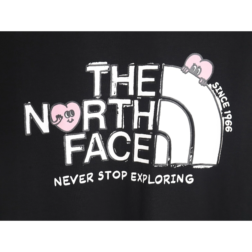 The North face heart print short-sleeved T-shirt TSK1,The North Face
