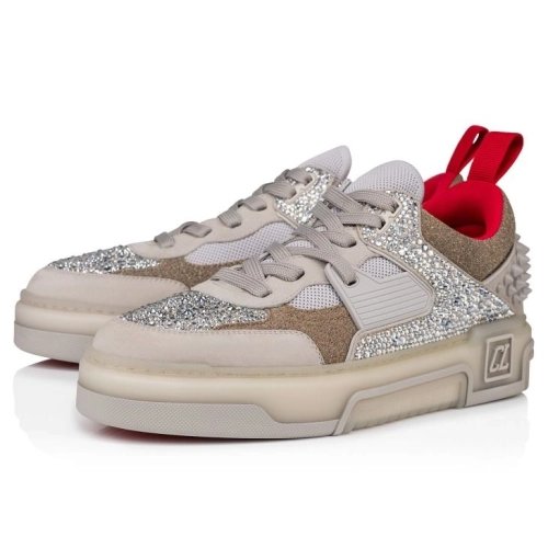 Cheap Christian Louboutin Astroloubi Strass Sneakers Suede, Leather Com¨¨Te Strass Goose for Sale