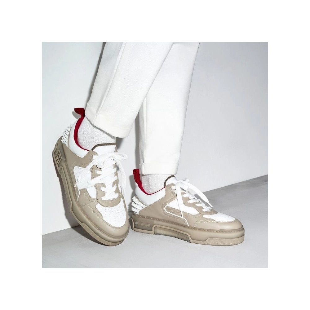 Knockoff Christian Louboutin Astroloubi Sneakers Calf Leather Saharienne, Fake CL Shoes