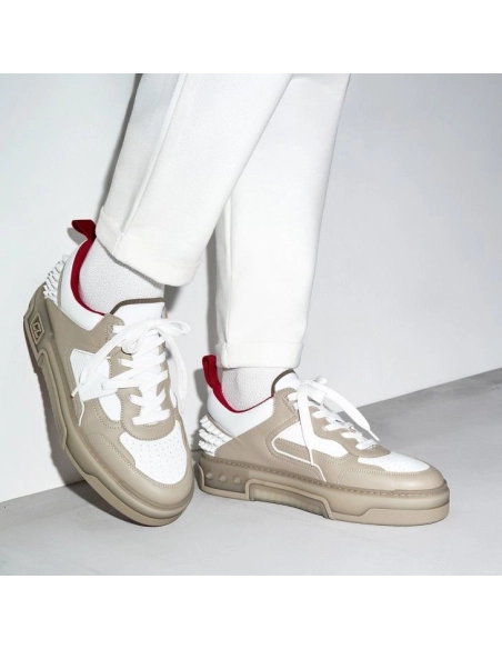 Knockoff Christian Louboutin Astroloubi Sneakers Calf Leather Saharienne, Fake CL Shoes