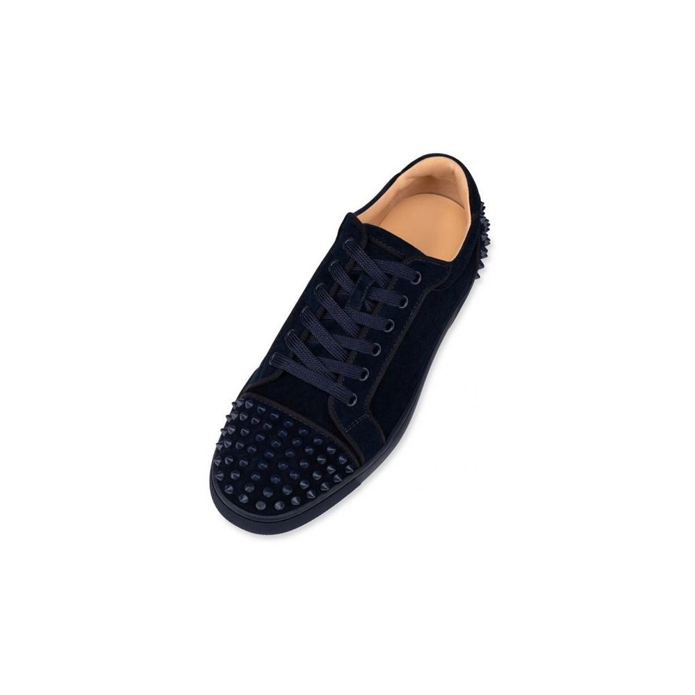 cheap Christian Louboutin Low-top Seavaste 2 Orla Marine/marine Mat Suede Leather Sneaker sale