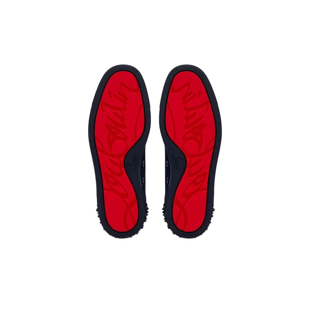 cheap Christian Louboutin Low-top Seavaste 2 Orla Marine/marine Mat Suede Leather Sneaker sale