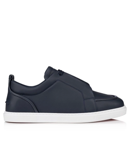 Replica Christian Louboutin Jimmy Low-Top Sneakers Calf Leather Marine