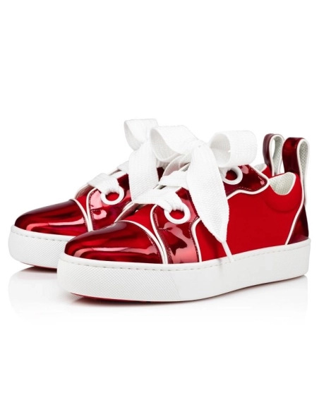 Replica Christian Louboutin Toy Toy Man Low-Top Sneakers Patent Calf Psychic And Neoprene Loubi
