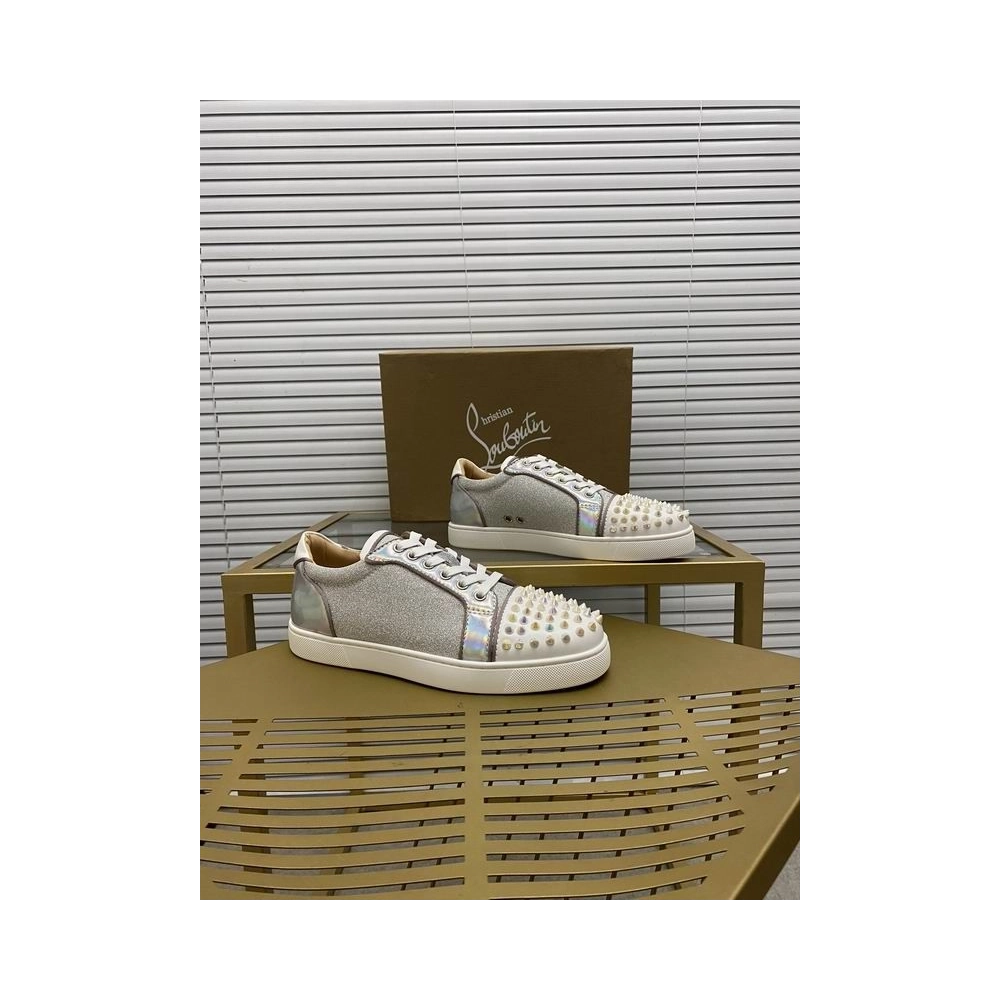 Fake Christian Louboutin Vierira Spikes Low-top Sneaker, Replica CL Shoes