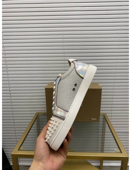 Fake Christian Louboutin Vierira Spikes Low-top Sneaker, Replica CL Shoes