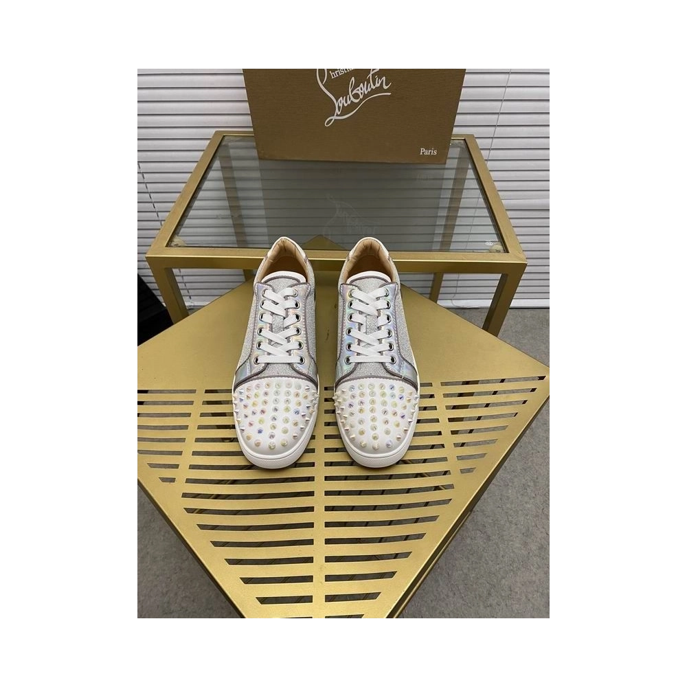 Fake Christian Louboutin Vierira Spikes Low-top Sneaker, Replica CL Shoes
