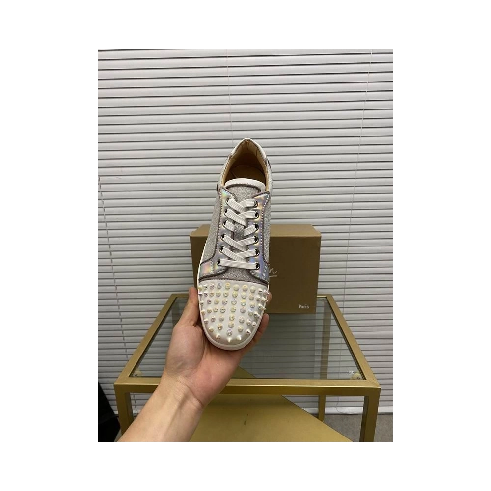 Fake Christian Louboutin Vierira Spikes Low-top Sneaker, Replica CL Shoes
