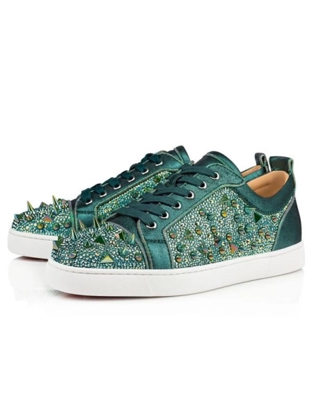 cheap Christian Louboutin Low-top Louis Junior PI Version Versi Coloured Strass Sneaker sale