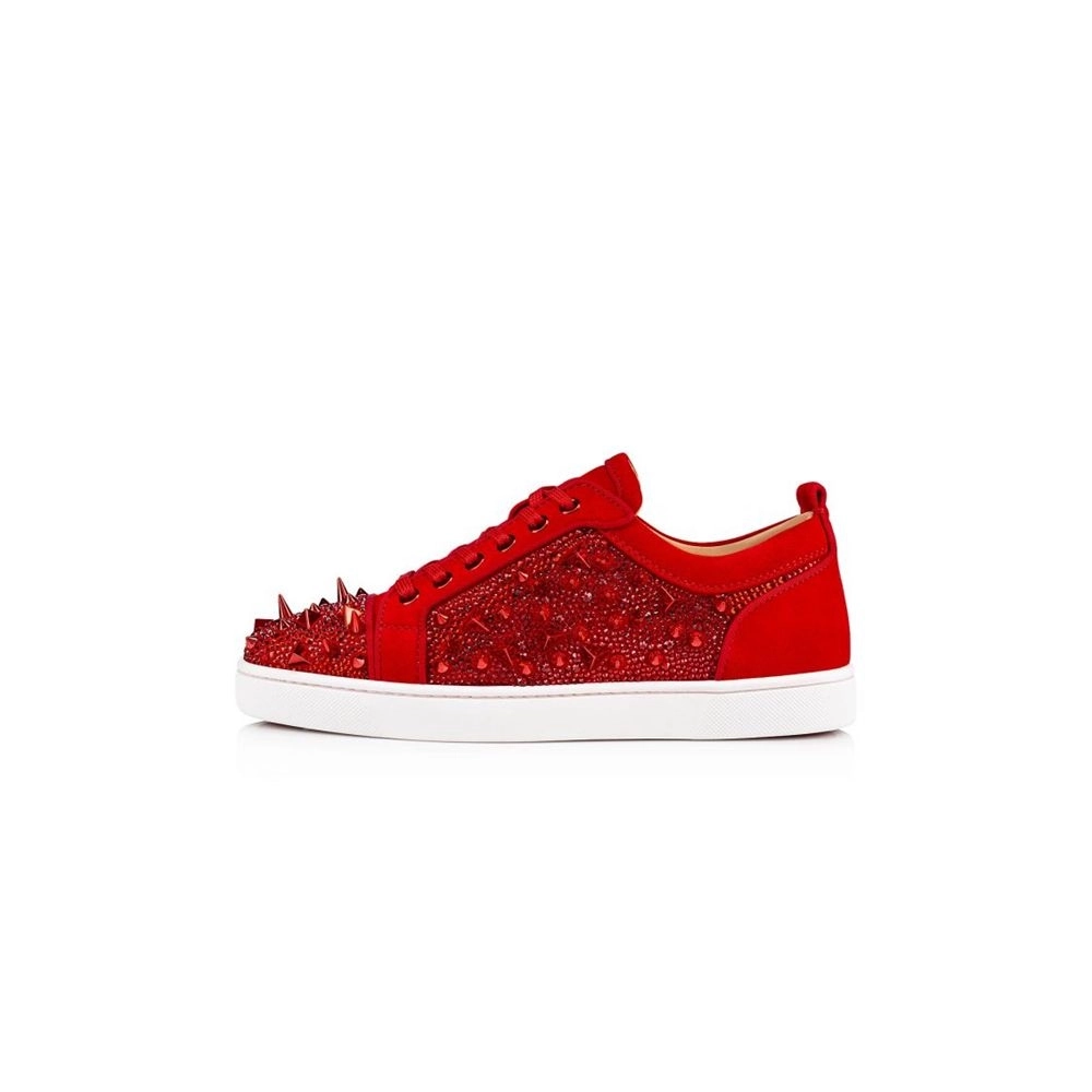 cheap Christian Louboutin Low-top Louis Junior PI Version Loubi Strass Sneaker sale
