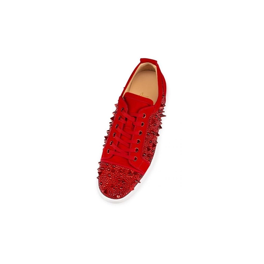 cheap Christian Louboutin Low-top Louis Junior PI Version Loubi Strass Sneaker sale