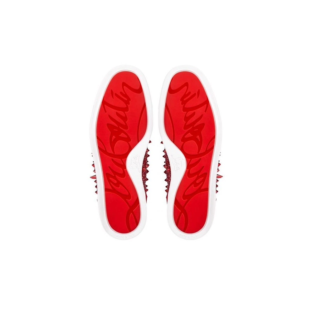 cheap Christian Louboutin Low-top Louis Junior PI Version Loubi Strass Sneaker sale