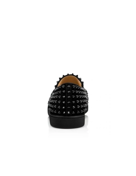 cheap Christian Louboutin Low-top Roller-boat Black/black/bk Veau Velours Sneaker sale