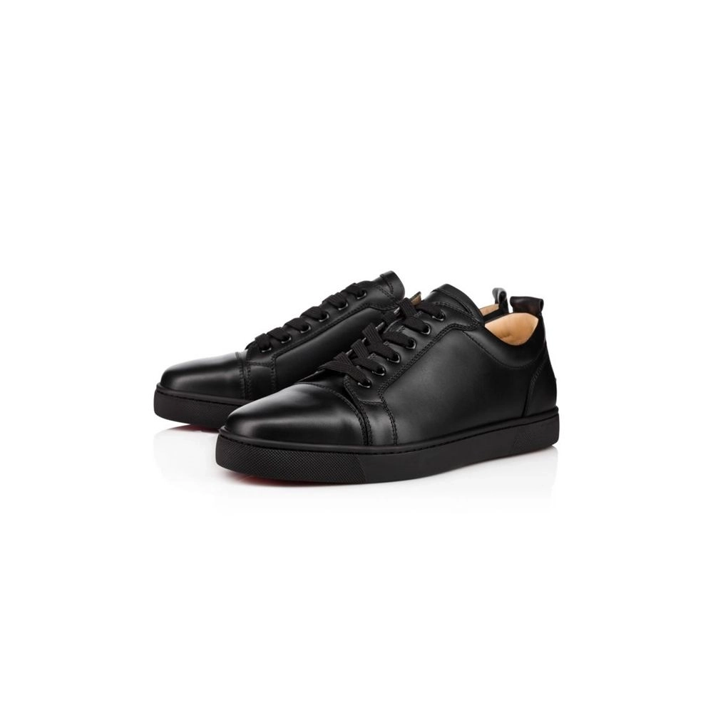 cheap Christian Louboutin Men's Low-top  Black/black Calf Sneaker sale