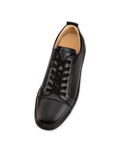 cheap Christian Louboutin Men's Low-top  Black/black Calf Sneaker sale