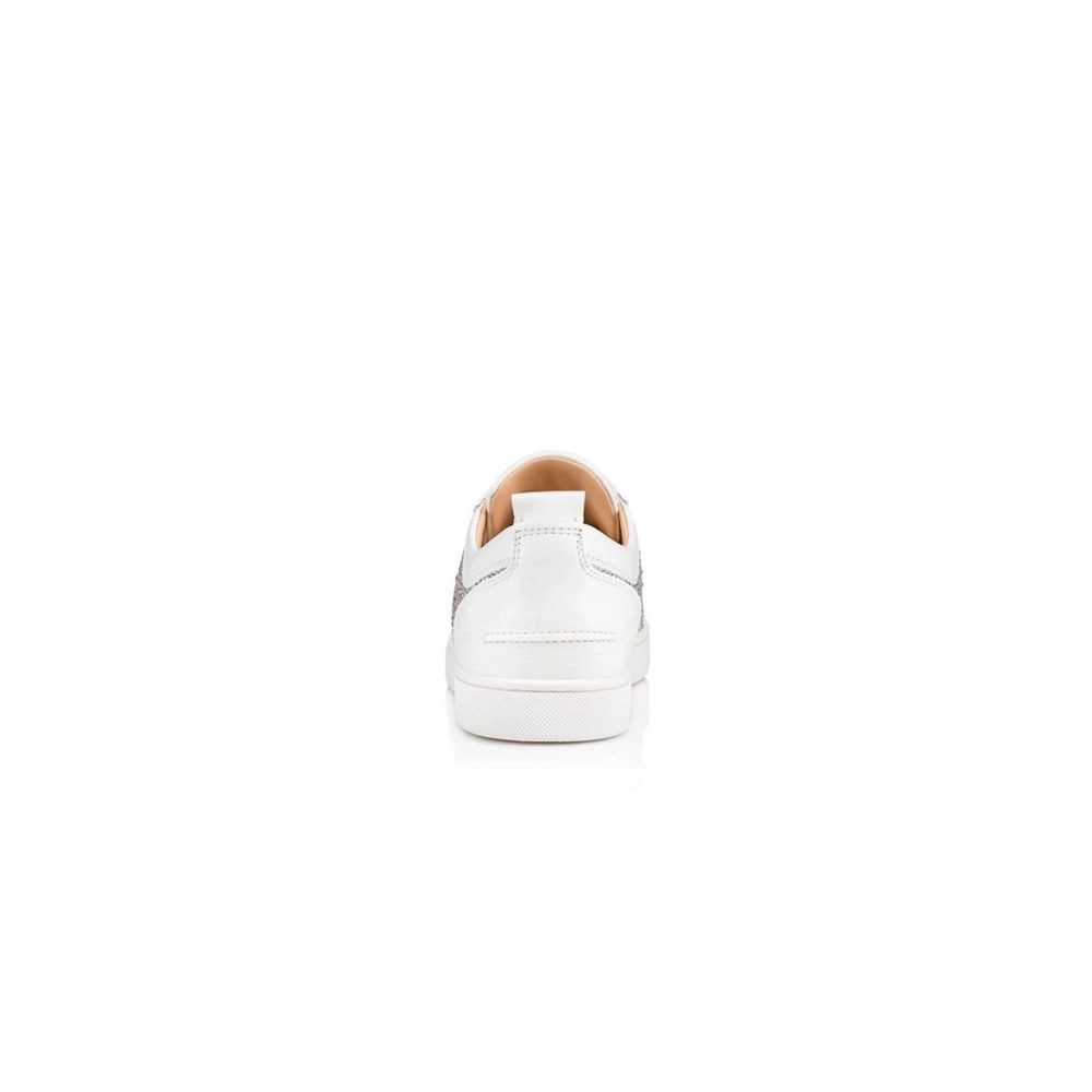 cheap Christian Louboutin Low-top Louis Junior ST Version Bianco Strass Sneaker sale