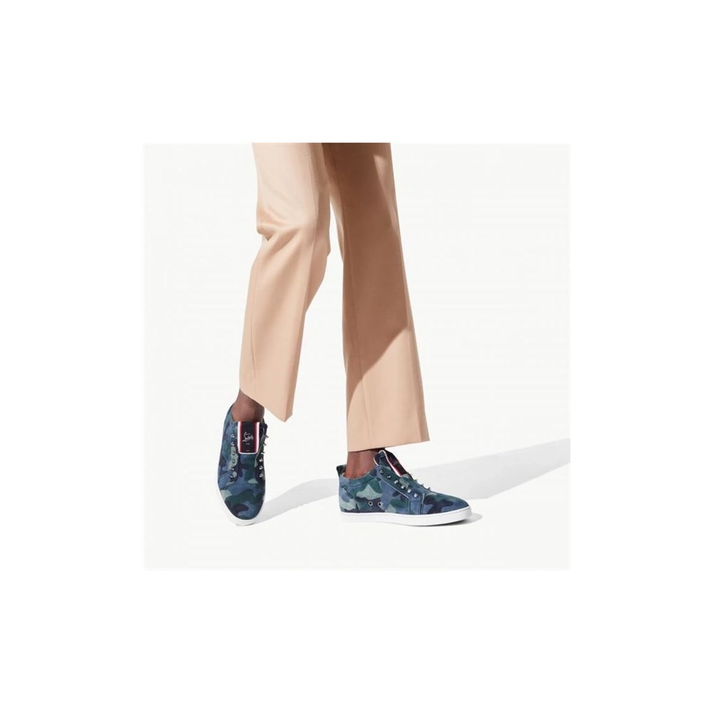 cheap Christian Louboutin Low-top F.A.V Fique A Vontade Multi Veau Velours Sneaker sale