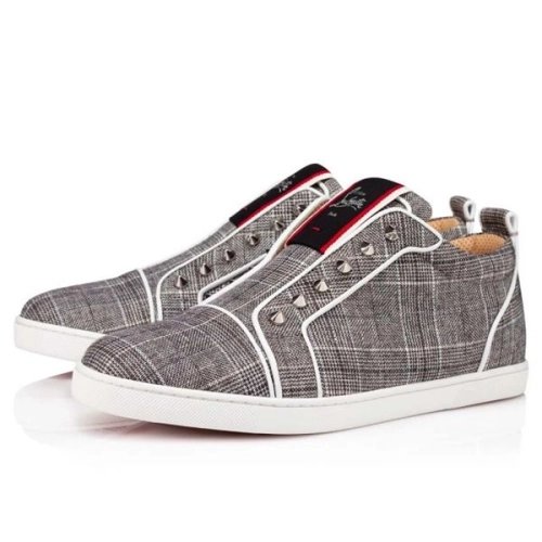 cheap Christian Louboutin Low-top F.A.V Fique A Vontade Orlato Grey Sneaker sale