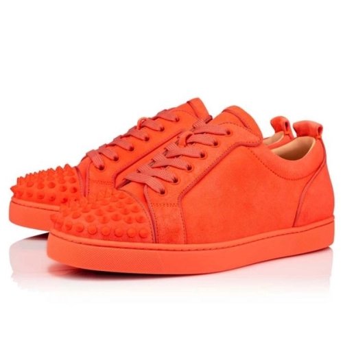 cheap Christian Louboutin Low-top Louis Junior SP Drag/drag Mat Veau Velours sale