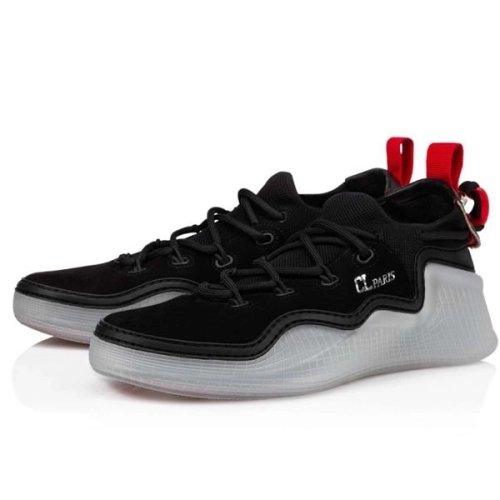 cheap Christian Louboutin Arpoador Black Suede Leather Sneaker sale