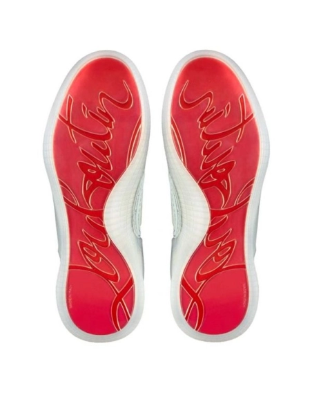 cheap Christian Louboutin Arpoador  White/Grey Ecume Veau Velours Sneaker sale