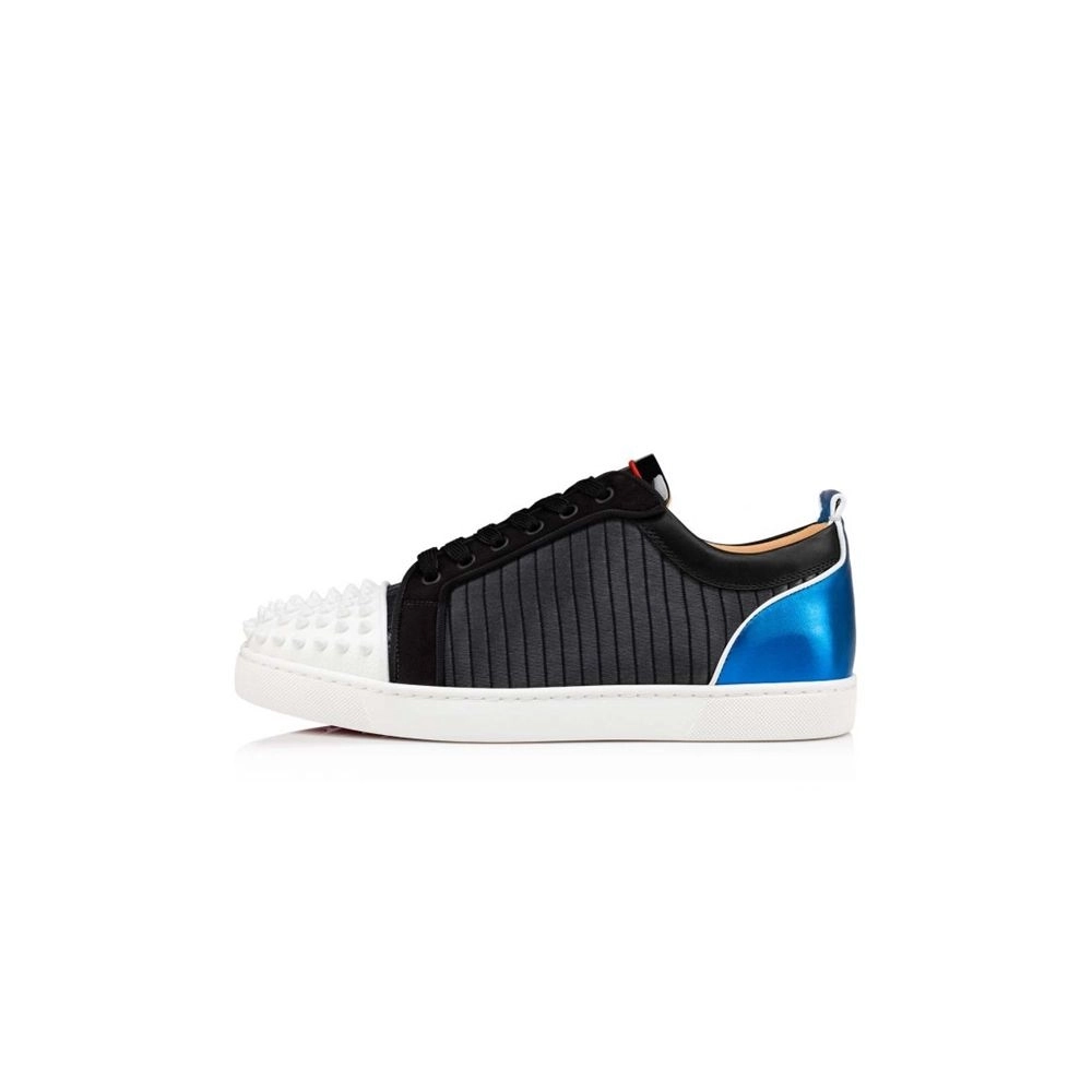 cheap Christian Louboutin Low Top Louis Junior Spikes Orlato Version Multi Calf Sneaker sale