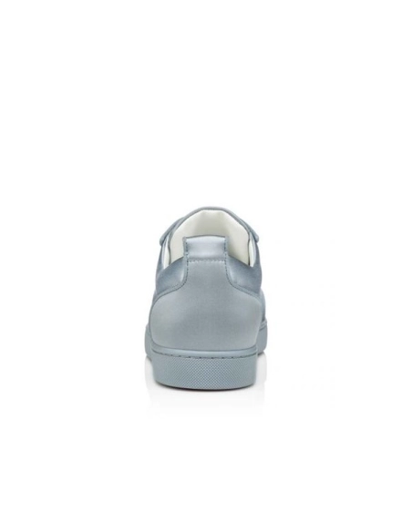 cheap Christian Louboutin Low Top Louis Junior Light Blue Satin sale