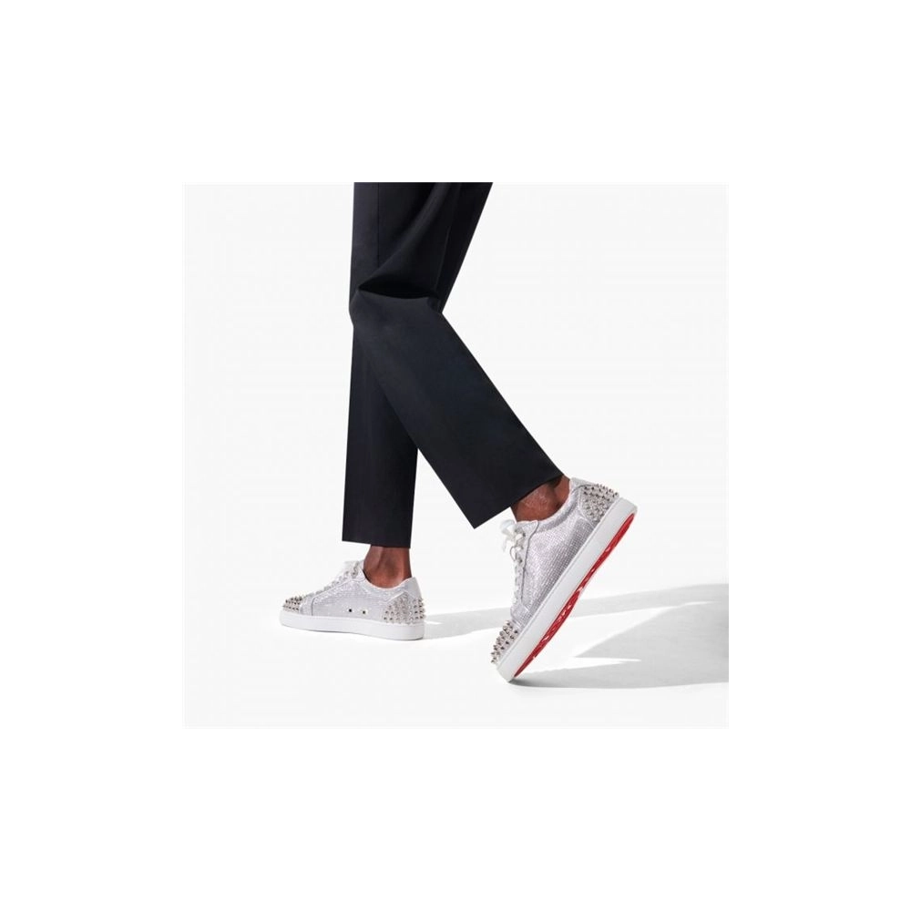 cheap Christian Louboutin Low Top Seavaste 2 Orlato Silver/sv Fabric sale
