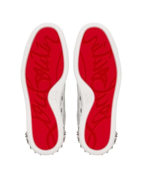 cheap Christian Louboutin Low Top Seavaste 2 Orlato Silver/sv Fabric sale