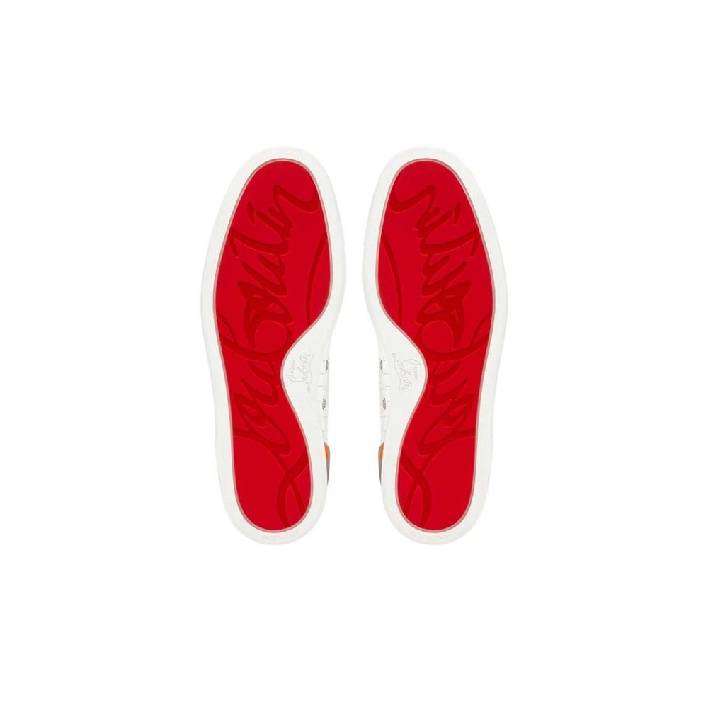 cheap Christian Louboutin Low-top Fun Louis JuniorSpikes Version Multi Suede Leather sale