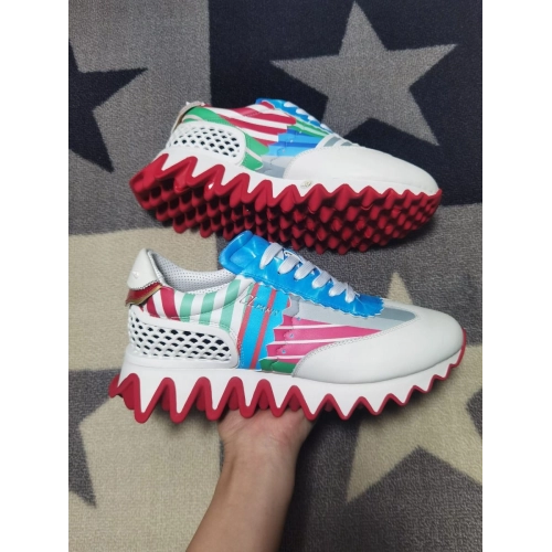 Cheap Christian Louboutin Loubishark Donna Flat Men Sneakers Calf Leather Multicolor Outlet Sale